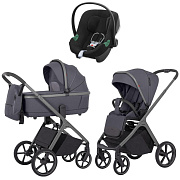 Коляска Carrello Vector CRL-6550 и автокресло Cybex Aton B2 Volcano Black 3 в 1 Landscape Grey