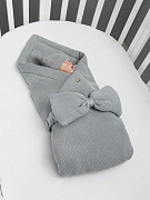 Конверт на выписку AmaroBaby Pure Love Batic вязаный утепленный 85 см ЧЗ серый