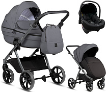 Детская коляска Tutis Uno 6 Plus Essential collection 3 в 1 с автокреслом Elo Lux EduSky Black 1602169 Antracite с сумкой