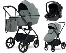 Детская коляска Rant Teo Soft 3 в 1 с автокреслом Miro Black Olive
