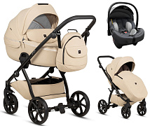 Детская коляска Tutis Uno 5 Plus Unico 3 в 1 с автокреслом Elo Lux EduSky Grey 1402151 Latte