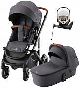 Коляска 4 в 1 Britax Roemer Smile 5Z и автокресло Baby-Safe PRO LUX Soft Taupe + Vario Base 5Z Midnight Grey