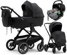 Коляска Agex Prima Pro 3 в 1 с автокреслом i-Safe Grey Midnight Grey (Темно-серый)