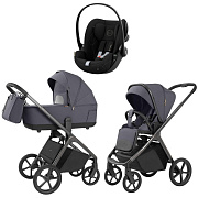 Коляска Carrello Vector 2025 CRL-6551 и автокресло Cybex Cloud G i-Size Moon Black 3 в 1 Ultimate Grey