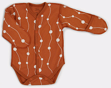 Боди Rant Hugs and Kisses Pattern с длинным рукавом Brown 56