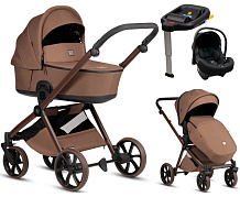 Детская коляска Tutis Mio 3 Plus Limited New 4 в 1 с автокреслом Elo Lux EduSky Black и базой 1622016 Hoopoe Brown