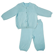 Комплект детской одежды Папитто кофточка+штанишки 2 предмета 73-7004 голубой 74