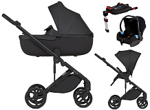 Детская коляска Anex Eli 4 в 1 без рюкзака и автокресло Biuco BC100B + база Anex Karwala ISOFix Midnight el-05