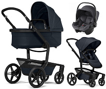 Детская коляска 3 в 1 Joolz Day 5 и автокресло Baby-Safe Core Midnight Grey Dark Navy Blue