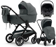 Коляска Agex Prima Pro 3 в 1 с автокреслом i-Team Black APP633 Grey (Серый)