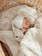 Чепчик НаследникЪ Выжанова Зайка Натуральный 09011-03030 ЧЗ 38