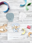 Рукавички-антицарапки Mjolk Оленята Новые, Привет мама, Пыльный голубой сет из 3х пар