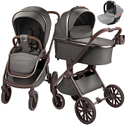 Детская коляска AmaroBaby Motus Premium Ecco Exclusive 3 в 1 с автокреслом Rant Cruise Grey серый