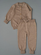 Кофточка и штаны Little Star Хлопок 80045 (ЧЗ-нк) темно-бежевый 62