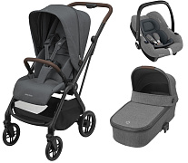 Детская коляска Maxi-Cosi Leona²  Oria 3 в 1 с автокреслом CabrioFix Select grey 1204204110 Twillic Graphite/1507029110 Select Grey