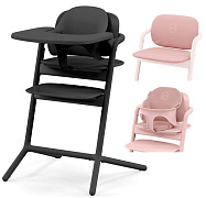 Стульчик для кормления Cybex Lemo 4 в 1 с мягкими чехлами Comfort Inlay Stunning Black/Pearl Pink