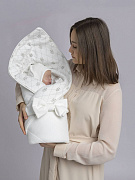 Конверт на выписку НаследникЪ Выжанова плед с поясом 95х95 см 01031 экрю