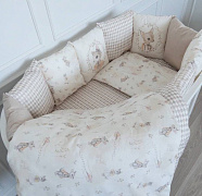 Комплект в кровать Lappetti Винтаж для овальной и прямоугольной кроватки 6 предметов медовый
