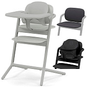 Стульчик для кормления Cybex Lemo 4 в 1 с мягкими чехлами Comfort Inlay Suede Grey/Stunning Black