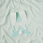 Плед двойной вязки Little Star Зайка Ангел Straz 120*90 мятный/крем