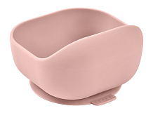 Детская силиконовая тарелка-боул Beaba на присоске 913612 COTTON