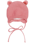 Шапочка вязаная AmaroBaby Pure Love Pompony с подкладом ЧЗ розовый 38