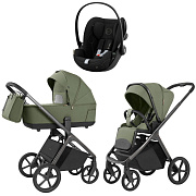 Коляска Carrello Vector 2025 CRL-6551 и автокресло Cybex Cloud G i-Size Moon Black 3 в 1 Field Green