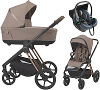 Детская коляска 3 в 1 Espiro Miloo 2.0 и автокресло Pi Gray blue 309 tasty cappuccino