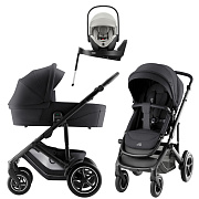 Коляска 3 в 1 Britax Roemer Smile 5Z Style и автокресло Baby-Safe PRO LUX Linen Grey + Vario Base 5Z Carbon Black
