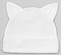 Чепчик (шапочка) AmaroBaby Fashion Cat New ЧЗ молочный 40