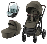 Коляска 3 в 1 Britax Roemer Smile 5Z LUX и автокресло Baby-Safe PRO Style Harbor Blue Urban Olive