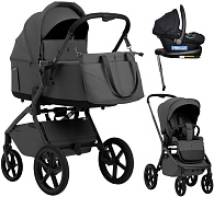 Коляска 4 в 1 Sweet Baby SBL Orso New + автокресло Elegante Plus с базой i-Size ISOFIX DK780 New Dark Grey
