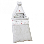 Комплект белья из 4-х предметов Roba Adam & Owl белый/серый