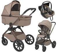 Детская коляска 3 в 1 Espiro Clodi и автокресло Pi Beige 09 stylish beige