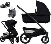 Детская коляска 4 в 1 Joolz Geo5 и автокресло Baby-Safe Core Frost Grey и база Vario Base 5Z Space Black