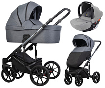 Детская коляска Riko Nano Thermo 3 в 1 с автокреслом Rant Cruise Grey 12 Graphite (графит)