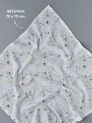 Пеленка Little Star муслиновая 70х70 6400468 (ЧЗ-мз) веточки на белом