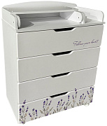 Детский пеленальный комод Indigo Baby Line 800/4 ЛДСП, МДФ лаванда