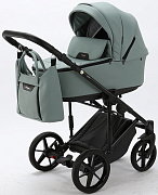 Детская коляска Adamex Zico Deluxe 3 в 1 Z-SA20 СЕР-ЗЕЛЕН.КОЖА