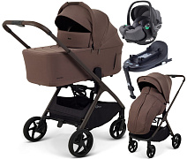 Детская коляска Rant Aventa 4 в 1 с автокреслом Evomax Grey и базой Beige