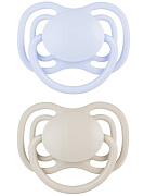 Пустышка силиконовая Canpol babies Dental Air Nude симметричная 0-6 мес, 2 шт. 23/225 23/225_blu голубой