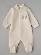 Комбинезон Little Star со стойкой на кнопках 2335 герб лошадка, светлый серый 74