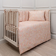 Комплект в кровать Lappetti Цветные фантазии универсальный,стеганые бортики 6 пр. розовый