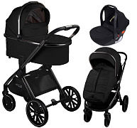 Детская коляска AmaroBaby Motus Premium Ecco 3 в 1 с автокреслом Rant Cruise Black черный
