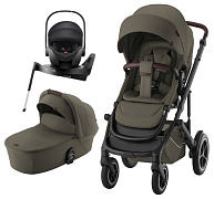 Коляска 4 в 1 Britax Roemer Smile 5Z LUX и автокресло Baby-Safe PRO Classic Deep Black + Vario Base 5Z Urban Olive