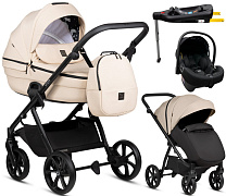 Детская коляска Tutis Uno 6 Plus Essential collection 4 в 1 с автокреслом Elo Lux EduSky Black и базой 1602180 Beige с сумкой
