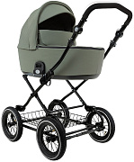 Детская коляска люлька Roan Bass Next Classic d12 2.0 1 в 1 BNC/72/1 Sage Green/Black/руч.Black