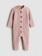 Комбинезон Mimibaby лапша (меринос) пудровый, 0-6 мес.