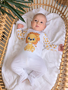 Комбинезон на молнии Little Star Львенок 0208 (ЧЗ-мз) белый 68