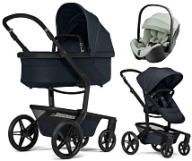 Детская коляска 3 в 1 Joolz Day 5 и автокресло Britax Roemer Baby-Safe Pro Style Sage green Dark Navy Blue